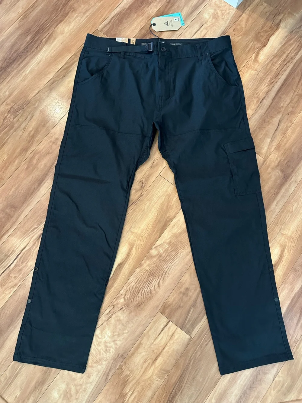 NWT prAna Stretch Zion Slim Pant II Black 40x32 Hiking Outdoor